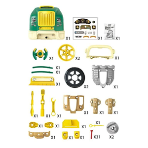 اسباب بازی موتور خودرو Motor Car Engine مدل کاپوت ماشین ساخت و ساز Repair Truck Construction Set_اسباب بازی